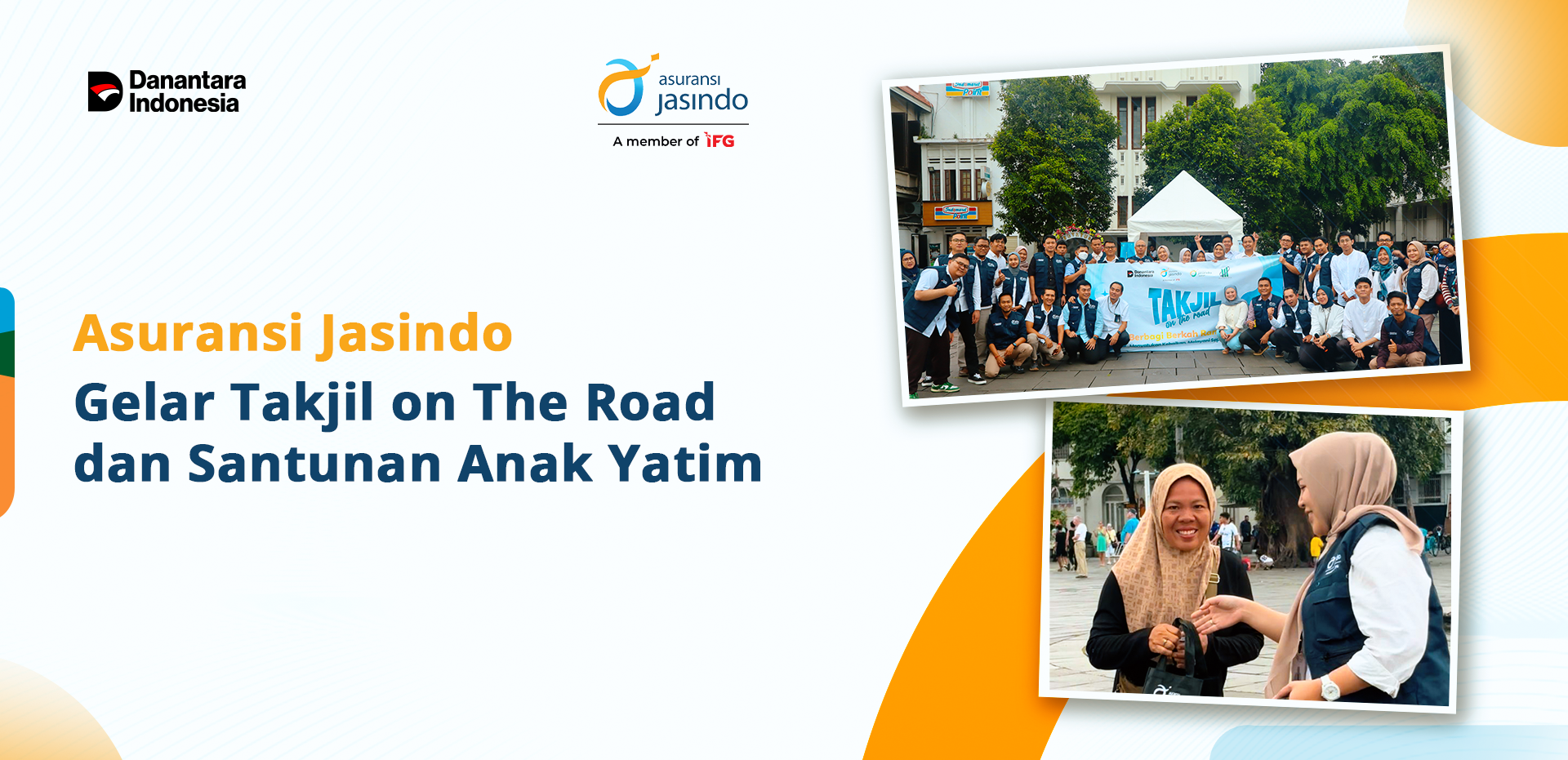 Asuransi Jasindo Gelar Takjil on The Road dan Santunan Anak Yatim