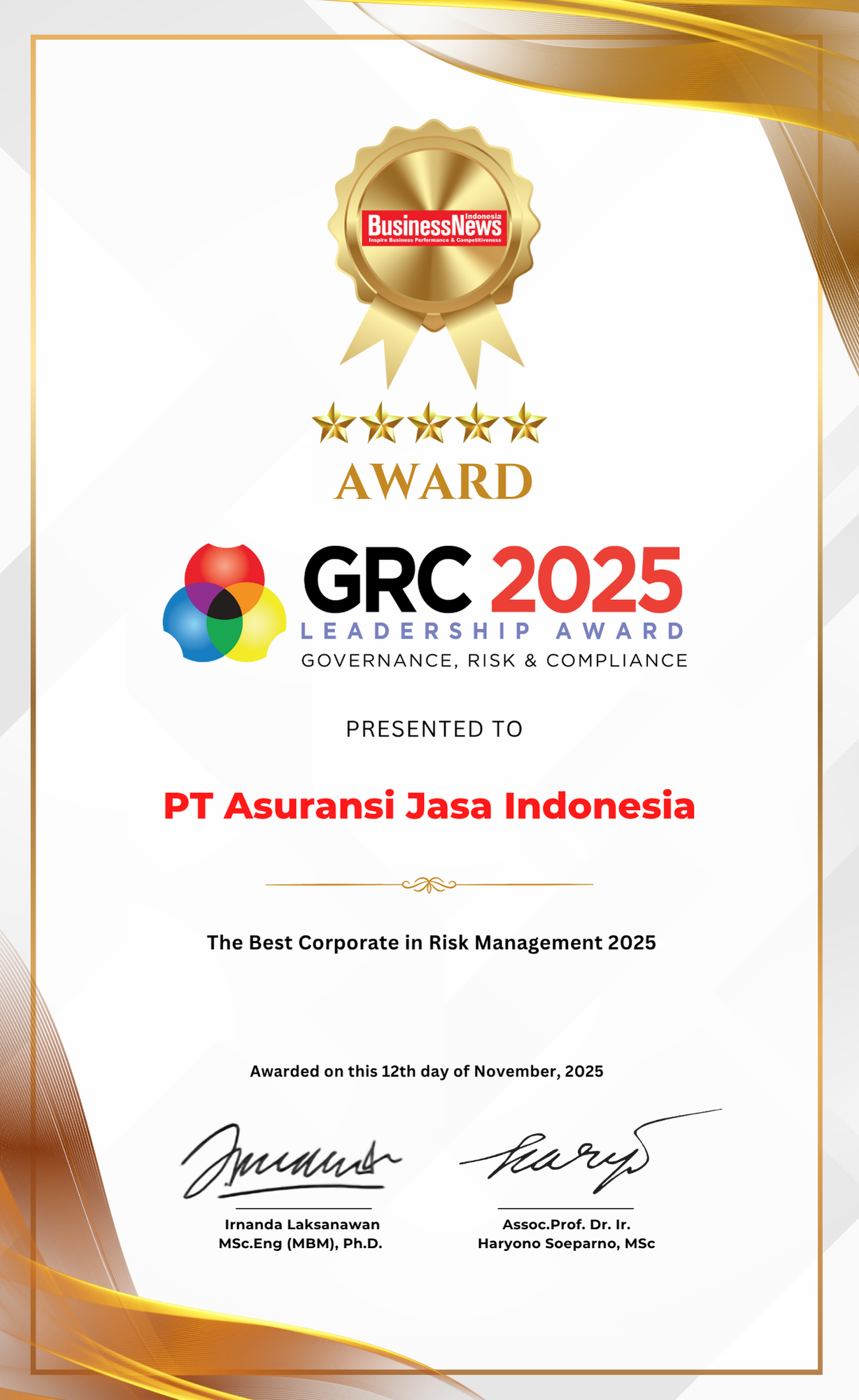GRC & Leadership Award 2025